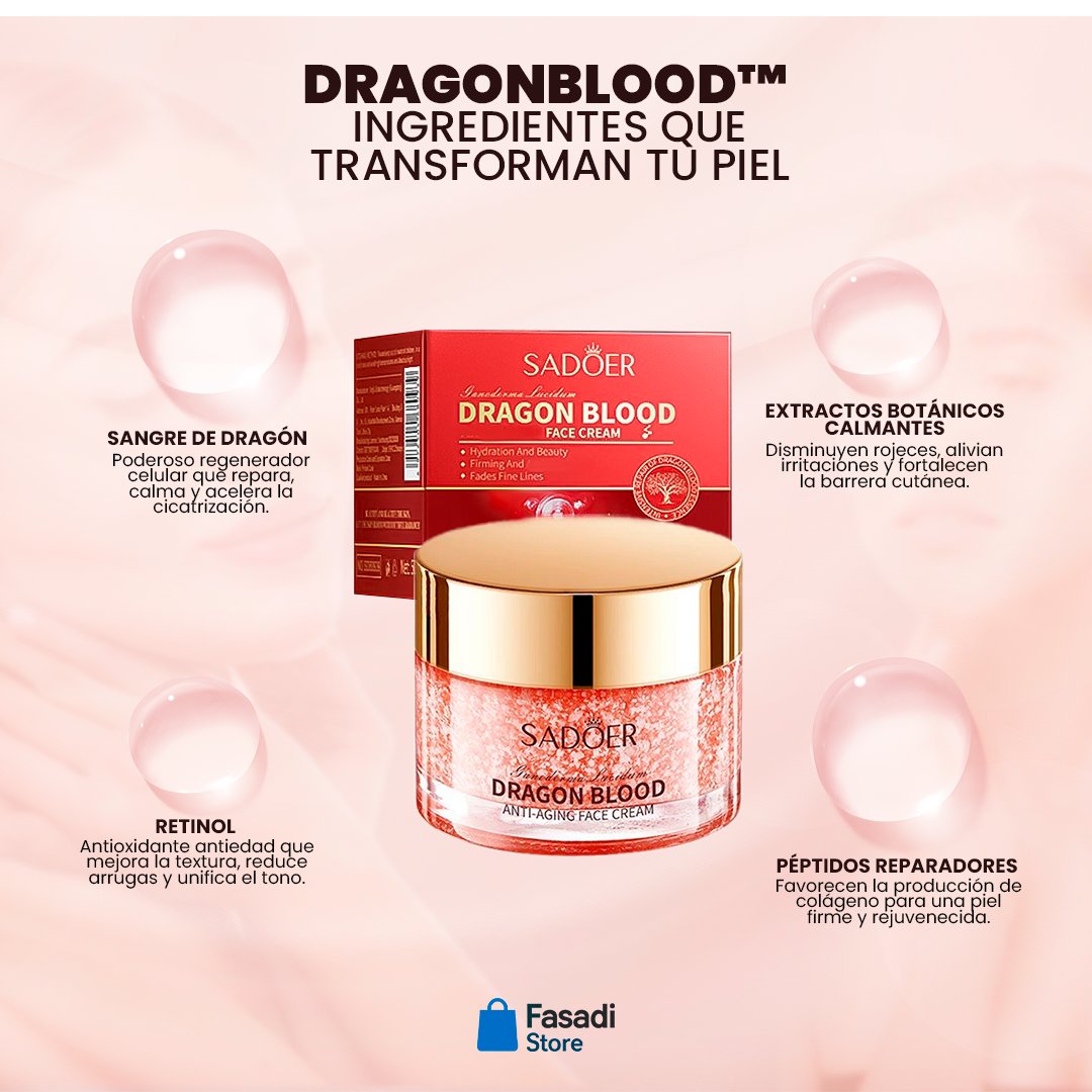 DragonBlood™ - Piel mas firme, luminosa y joven desde el primer uso