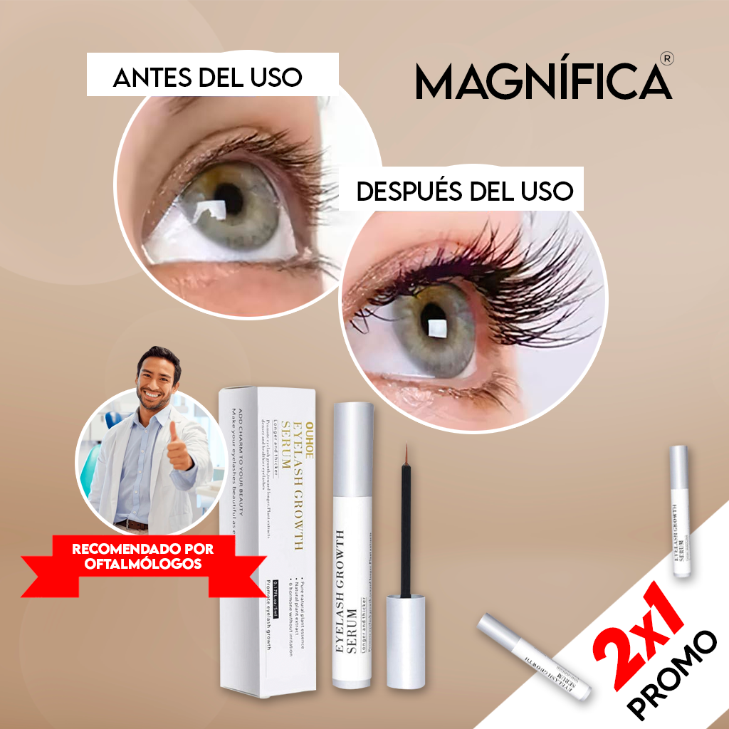 1+1 GRATIS / MAGNIFICA® Pestañas más largas, fuertes y seductoras desde la primera aplicación