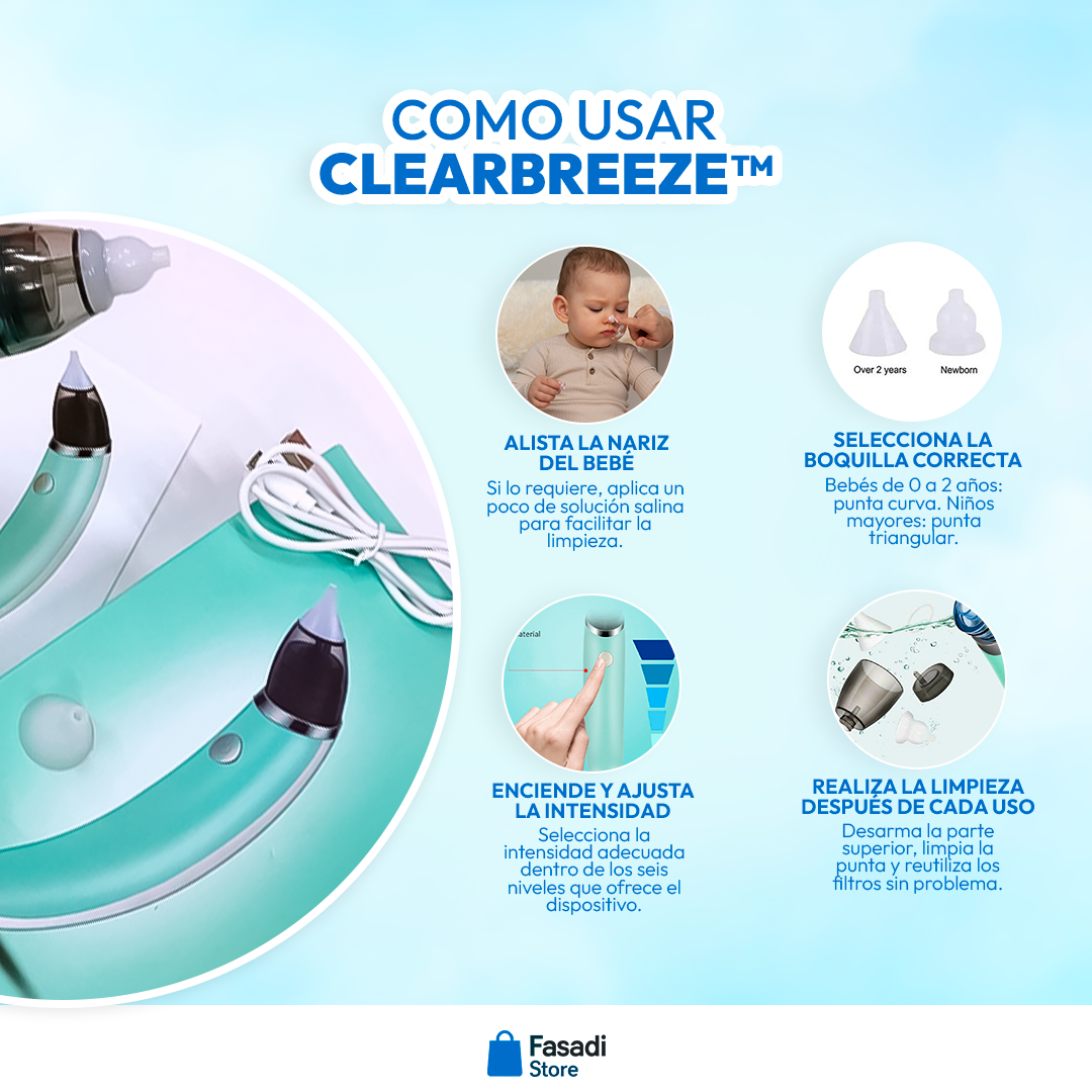 ClearBreeze™ - Respiración libre para tu bebé en la época de más mocos