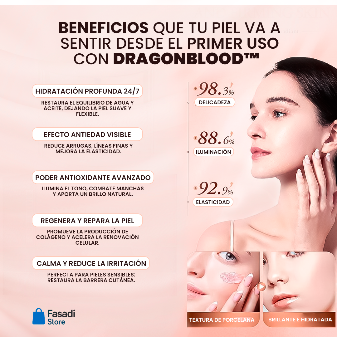 DragonBlood™ - Piel mas firme, luminosa y joven desde el primer uso