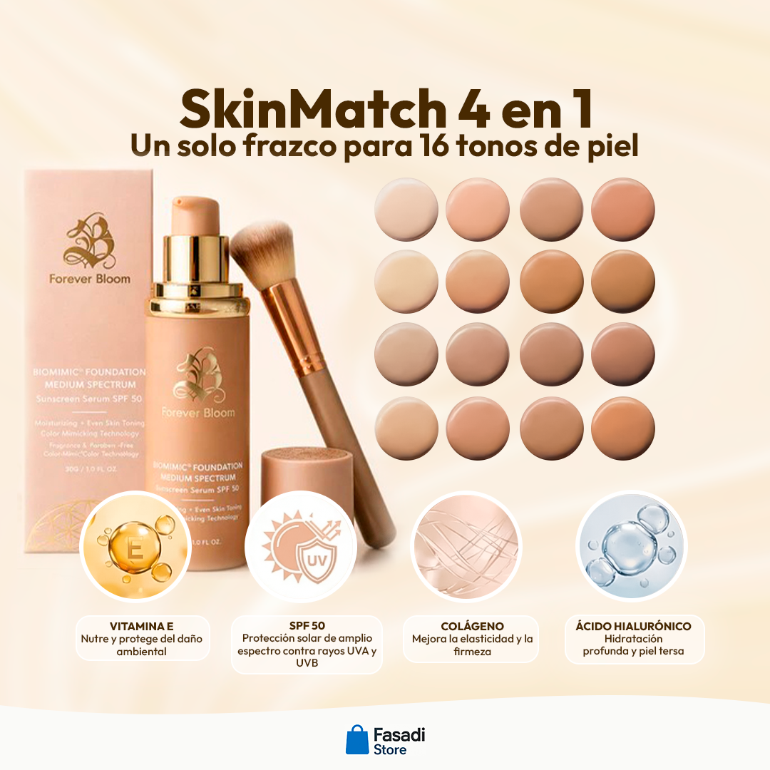 1+1 Gratis / SkinMatch™ 4 en 1 la base inteligente que se adapta a tu piel